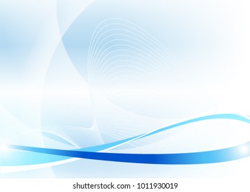Blue abstract template for card or banner. Metal Background with waves and reflections. Business background, silver, illustration. Illustration of abstract background with a metallic element