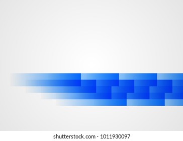 Blue abstract template for card or banner. Metal Background with waves and reflections. Business background, silver, illustration. Illustration of abstract background with a metallic element
