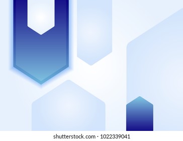 Blue abstract template for card or banner. Metal Background with waves and reflections. Business background, silver, illustration. Illustration of abstract background with a metallic element