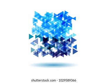 Blue abstract template for card or banner. Metal Background with waves and reflections. Business background, silver, illustration. Illustration of abstract background with a metallic element