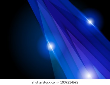 Blue abstract template for card or banner. Metal Background with waves and reflections. Business background, silver, illustration. Illustration of abstract background with a metallic element
