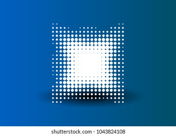 Blue abstract template for card or banner. Metal Background with waves and reflections. Business background, silver, illustration. Illustration of abstract background with a metallic element