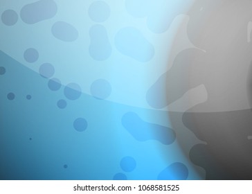 Blue abstract template for card or banner. Metal Background with waves and reflections. Business background, silver, illustration. Illustration of abstract background with a metallic element