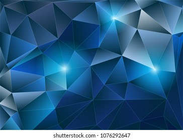Blue abstract template for card or banner. Metal Background with waves and reflections. Business background, silver, illustration. Illustration of abstract background with a metallic element