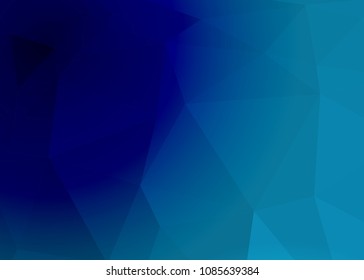 Blue abstract template for card or banner. Metal Background with waves and reflections. Business background, silver, illustration. Illustration of abstract background with a metallic element