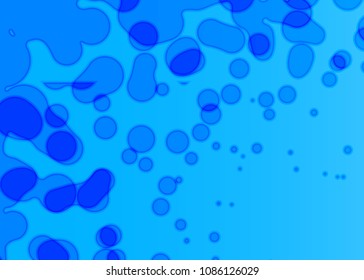 Blue abstract template for card or banner. Metal Background with waves and reflections. Business background, silver, illustration. Illustration of abstract background with a metallic element