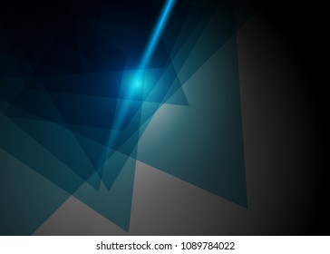 Blue abstract template for card or banner. Metal Background with waves and reflections. Business background, silver, illustration. Illustration of abstract background with a metallic element