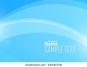 Blue abstract template for card or banner. Metal Background with waves and reflections. Business background, silver, illustration. Illustration of abstract background with a metallic element