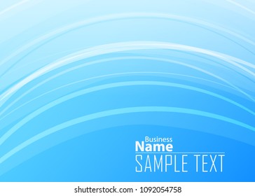 Blue abstract template for card or banner. Metal Background with waves and reflections. Business background, silver, illustration. Illustration of abstract background with a metallic element
