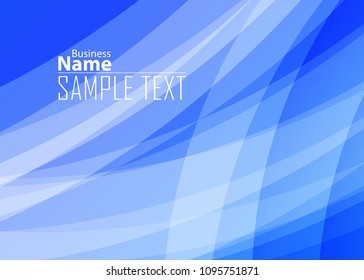 Blue abstract template for card or banner. Metal Background with waves and reflections. Business background, silver, illustration. Illustration of abstract background with a metallic element