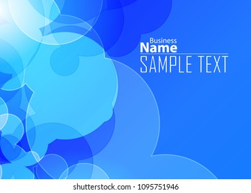Blue abstract template for card or banner. Metal Background with waves and reflections. Business background, silver, illustration. Illustration of abstract background with a metallic element