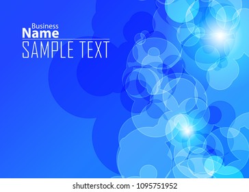 Blue abstract template for card or banner. Metal Background with waves and reflections. Business background, silver, illustration. Illustration of abstract background with a metallic element