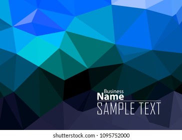 Blue abstract template for card or banner. Metal Background with waves and reflections. Business background, silver, illustration. Illustration of abstract background with a metallic element