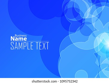 Blue abstract template for card or banner. Metal Background with waves and reflections. Business background, silver, illustration. Illustration of abstract background with a metallic element