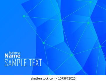 Blue abstract template for card or banner. Metal Background with waves and reflections. Business background, silver, illustration. Illustration of abstract background with a metallic element