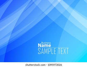 Blue abstract template for card or banner. Metal Background with waves and reflections. Business background, silver, illustration. Illustration of abstract background with a metallic element