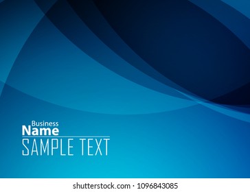 Blue abstract template for card or banner. Metal Background with waves and reflections. Business background, silver, illustration. Illustration of abstract background with a metallic element