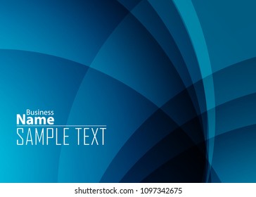 Blue abstract template for card or banner. Metal Background with waves and reflections. Business background, silver, illustration. Illustration of abstract background with a metallic element