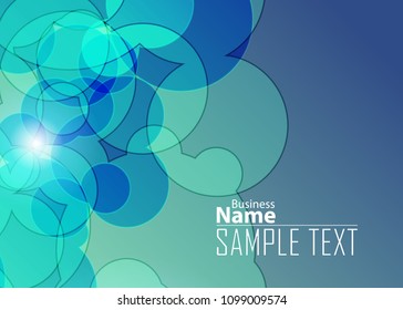 Blue abstract template for card or banner. Metal Background with waves and reflections. Business background, silver, illustration. Illustration of abstract background with a metallic element