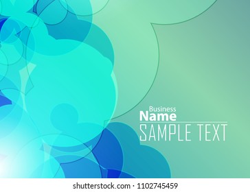 Blue abstract template for card or banner. Metal Background with waves and reflections. Business background, silver, illustration. Illustration of abstract background with a metallic element