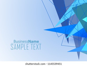 Blue abstract template for card or banner. Metal Background with waves and reflections. Business background, Illustration of abstract background with a metallic element