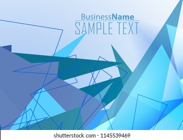 Blue abstract template for card or banner. Metal Background with waves and reflections. Business background, Illustration of abstract background with a metallic element