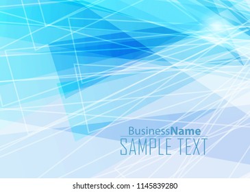 Blue abstract template for card or banner. Metal Background with waves and reflections. Business background, Illustration of abstract background with a metallic element