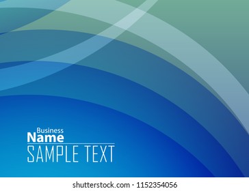 Blue abstract template for card or banner. Metal Background with waves and reflections. Business background, Illustration of abstract background with a metallic element