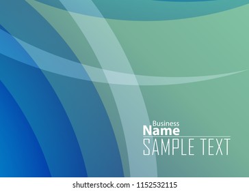 Blue abstract template for card or banner. Metal Background with waves and reflections. Business background, Illustration of abstract background with a metallic element