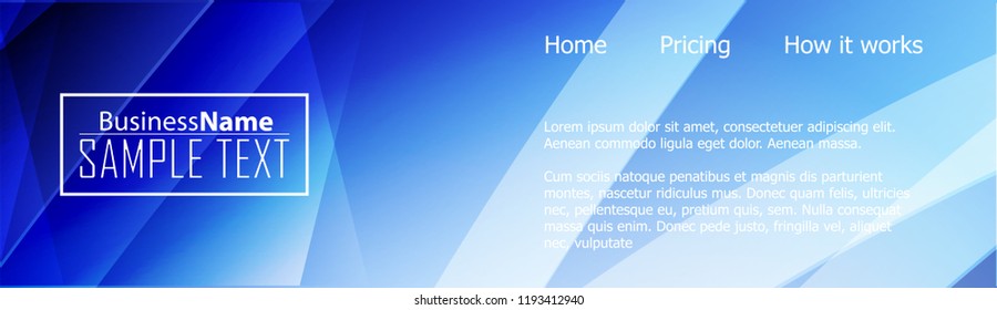 Blue abstract template for card or banner. Metal Background with waves and reflections. Business background, silver, illustration. Illustration of abstract background with a metallic element
