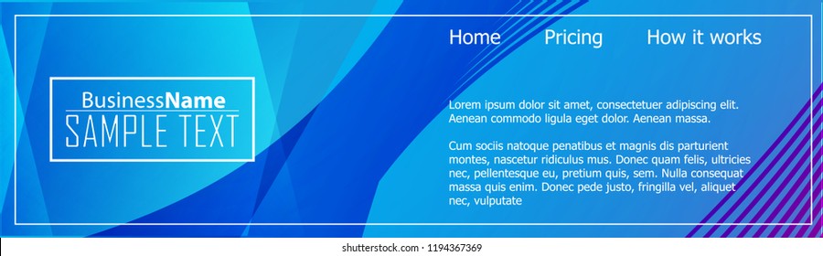 Blue abstract template for card or banner. Metal Background with waves and reflections. Business background, silver, illustration. Illustration of abstract background with a metallic element