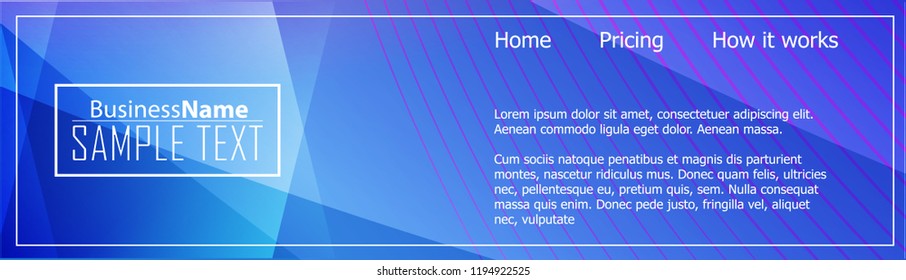Blue abstract template for card or banner. Metal Background with waves and reflections. Business background, silver, illustration. Illustration of abstract background with a metallic element
