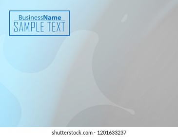 Blue abstract template for card or banner. Metal Background with waves and reflections. Business background, silver, illustration. Illustration of abstract background with a metallic element