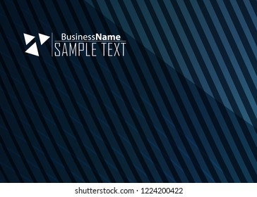 Blue abstract template for card or banner. Metal Background with waves and reflections. Business background, silver, illustration. Illustration of abstract background with a metallic element