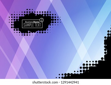 Blue abstract template for card or banner. Metal Background with waves and reflections. Business background, silver, illustration. Illustration of abstract background with a metallic element