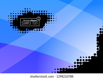 Blue abstract template for card or banner. Metal Background with waves and reflections. Business background, silver, illustration. Illustration of abstract background with a metallic element
