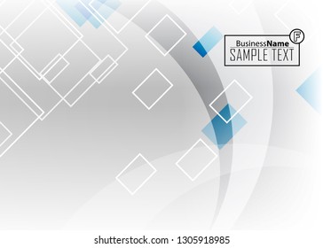 Blue abstract template for card or banner. Metal Background with waves and reflections. Business background, silver, illustration. Illustration of abstract background with a metallic element