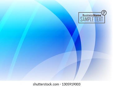 Blue abstract template for card or banner. Metal Background with waves and reflections. Business background, silver, illustration. Illustration of abstract background with a metallic element