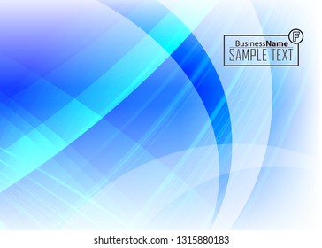 Blue abstract template for card or banner. Metal Background with waves and reflections. Business background, silver, illustration. Illustration of abstract background with a metallic element