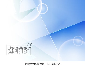 Blue abstract template for card or banner. Metal Background with waves and reflections. Business background, silver, illustration. Illustration of abstract background with a metallic element