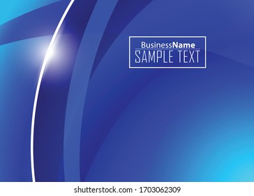Blue abstract template for card or banner. Metal Background with waves and reflections. Business background, silver, illustration. Illustration of abstract background with a metallic element