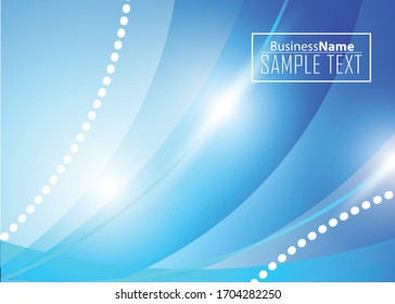 Blue abstract template for card or banner. Metal Background with waves and reflections. Business background, silver, illustration. Illustration of abstract background with a metallic element