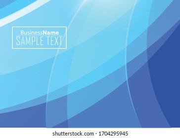 Plantilla abstracta azul para tarjeta o banner. Fondo metálico con ondas y reflejos. Antecedentes empresariales, plata, ilustración. Ilustración de fondo abstracto con un elemento metálico