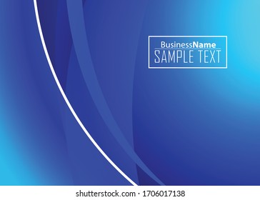 Blue abstract template for card or banner. Metal Background with waves and reflections. Business background, silver, illustration. Illustration of abstract background with a metallic element