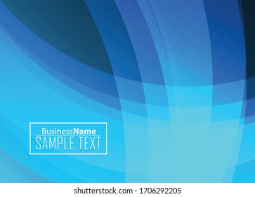 Blue abstract template for card or banner. Metal Background with waves and reflections. Business background, silver, illustration. Illustration of abstract background with a metallic element
