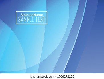 Blue abstract template for card or banner. Metal Background with waves and reflections. Business background, silver, illustration. Illustration of abstract background with a metallic element