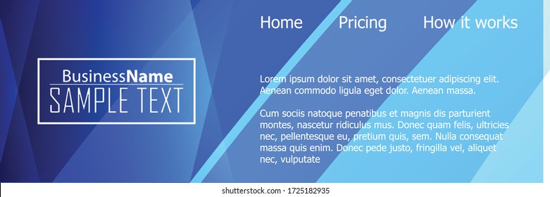 Blue abstract template for card or banner. Metal Background with waves and reflections. Business background, silver, illustration. Illustration of abstract background with a metallic element