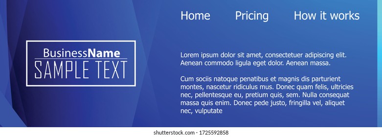 Blue abstract template for card or banner. Metal Background with waves and reflections. Business background, silver, illustration. Illustration of abstract background with a metallic element