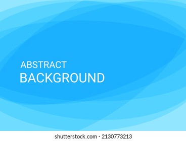 Blue abstract template for card or banner. Line waves and reflections. Business background. Illustration of template cover page blue ellipse. 