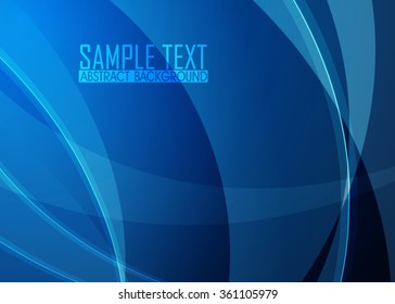 Blue abstract template for card or banner. Metal Background with waves and reflections. Business background, silver, illustration. Illustration of abstract background with a metallic element. Vector